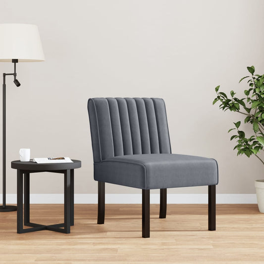 Slipper Chair Dark Grey Velvet - Slipper Chairs