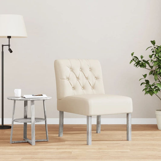 Slipper Chair Linen Fabric Button Design - Slipper Chairs