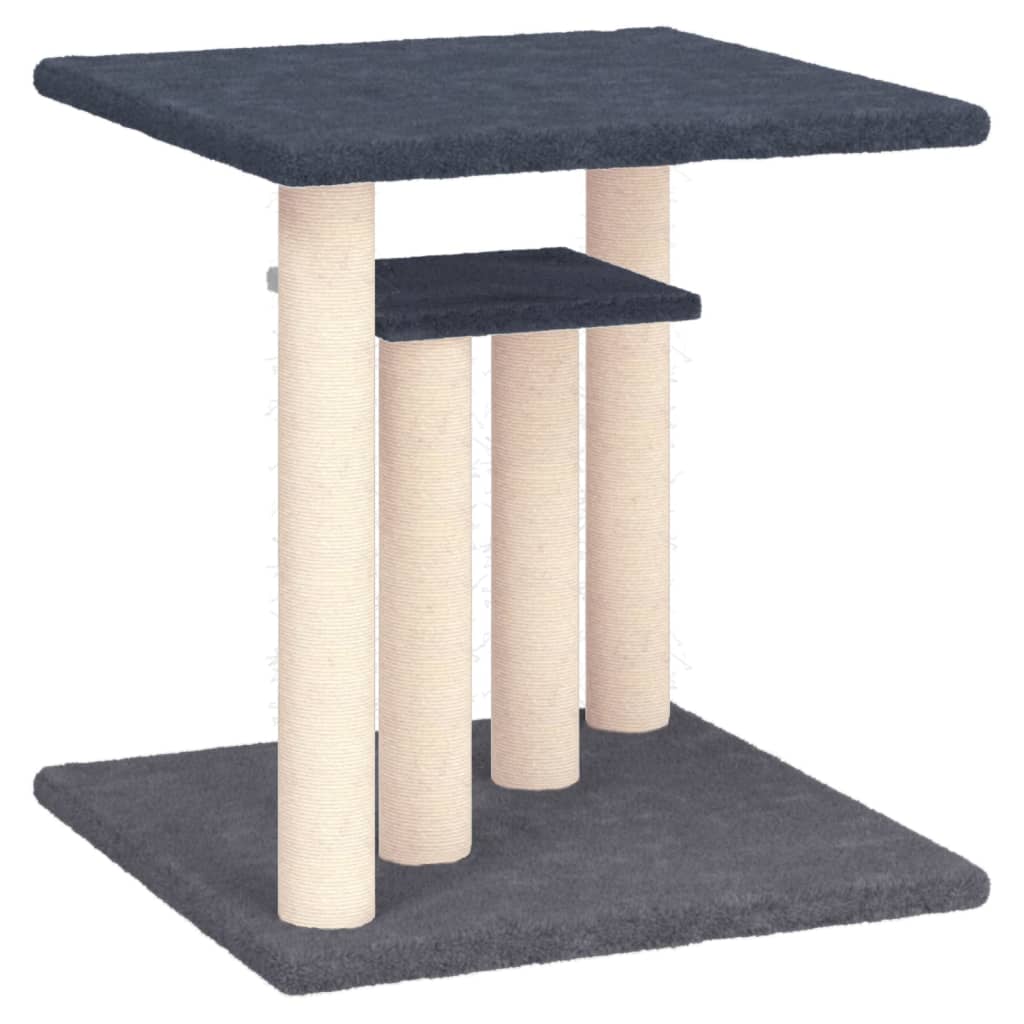 Cat Scratching Posts with Platforms Dark Grey 50 cm - Cat Furniture