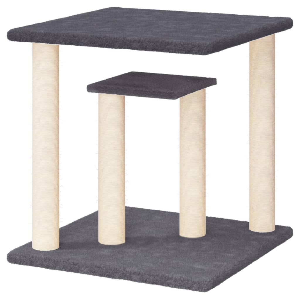Cat Scratching Posts with Platforms Dark Grey 50 cm - Cat Furniture