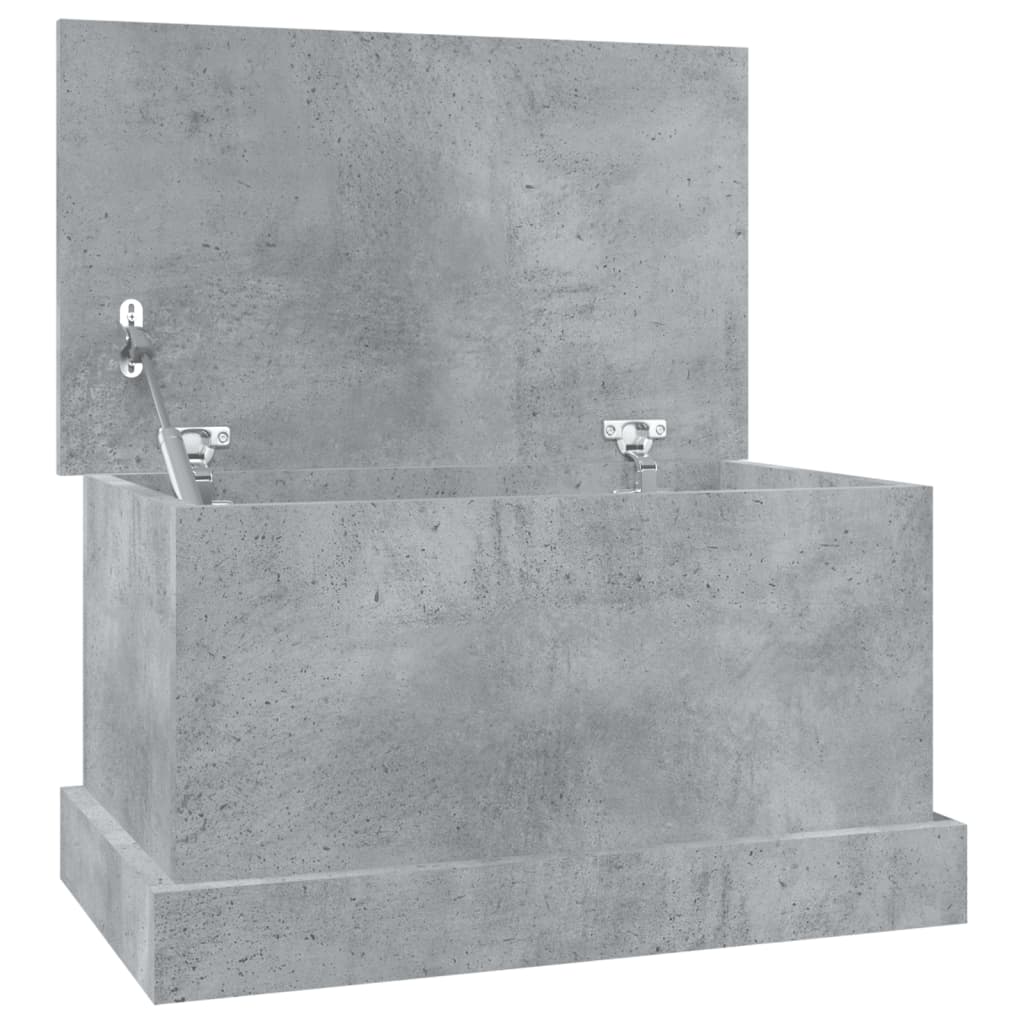 Storage Box Concrete Grey 50x30x28 cm Engineered Wood - Storage Chests