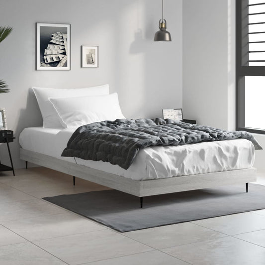Bed Frame Grey Sonoma 90x200 cm Engineered Wood - Beds & Bed Frames