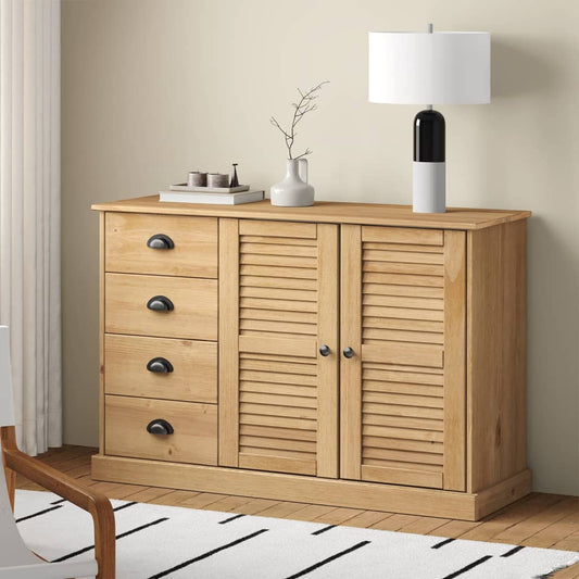 Sideboard with Drawers VIGO 113x40x75 cm Solid Wood Pine - Buffets & Sideboards
