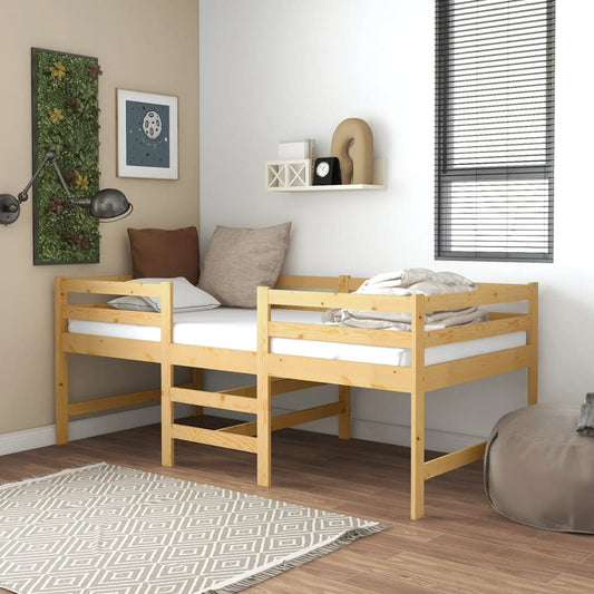 Bed Frame 90x200 cm Solid Wood Pine - Beds & Bed Frames