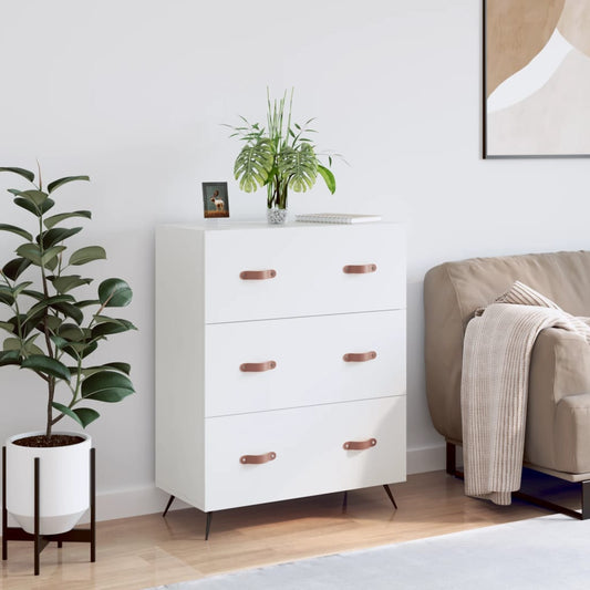 Chest of Drawers White 69.5x34x90 cm Engineered Wood - Chest of drawers