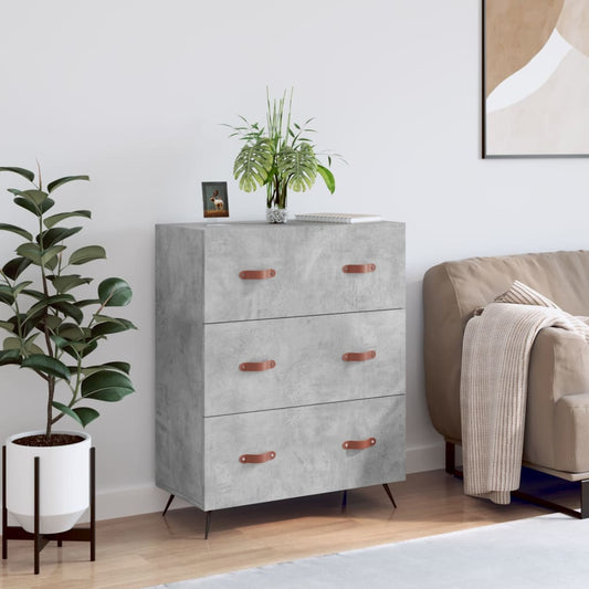 Chest of Drawers Concrete Grey 69.5x34x90 cm Engineered Wood - Chest of drawers