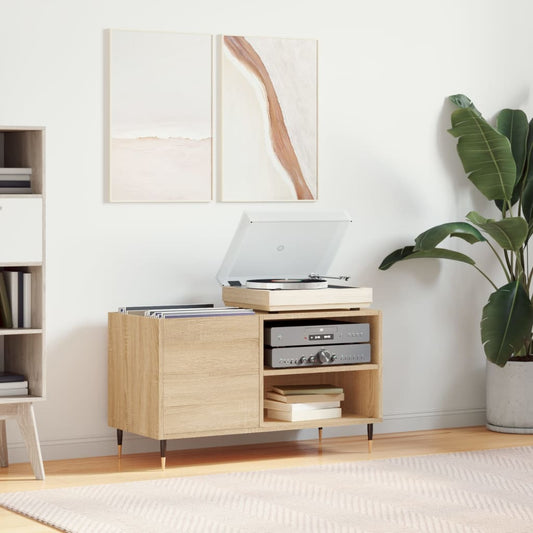 Record Cabinet Sonoma Oak 85x38x48 cm Engineered Wood - Media Storage Cabinets & Racks