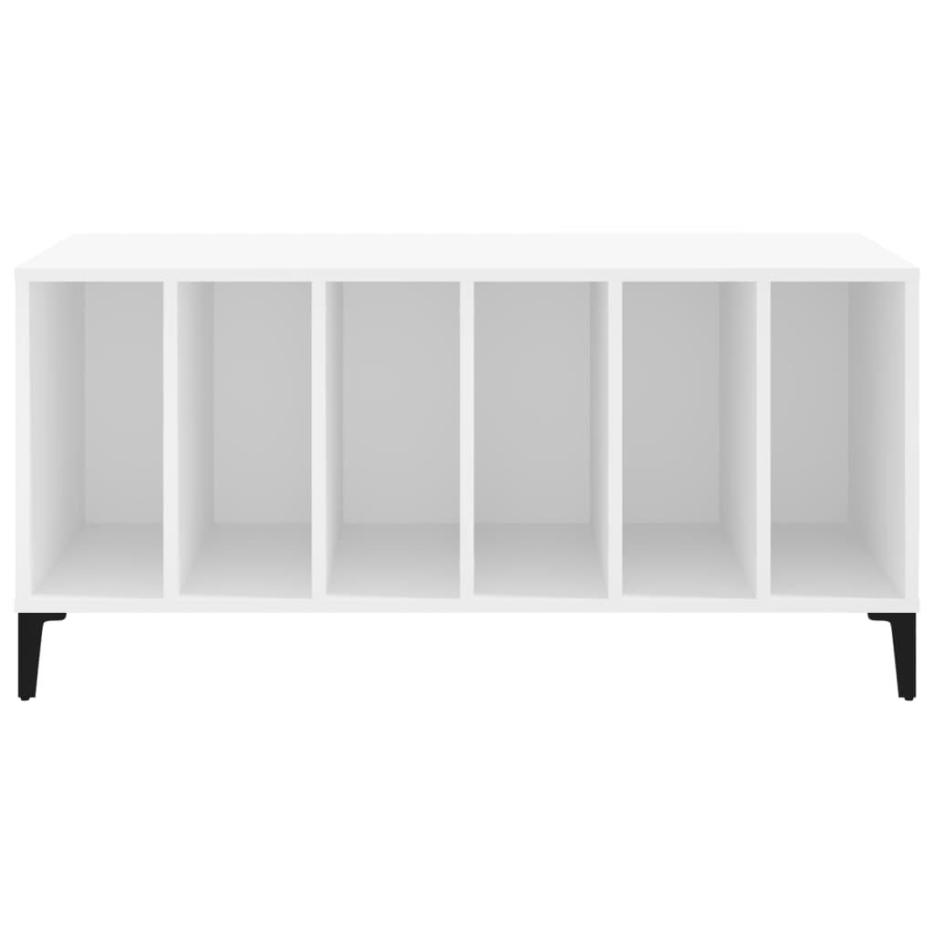 Record Cabinet White 100x38x48 cm Engineered Wood - Media Storage Cabinets & Racks