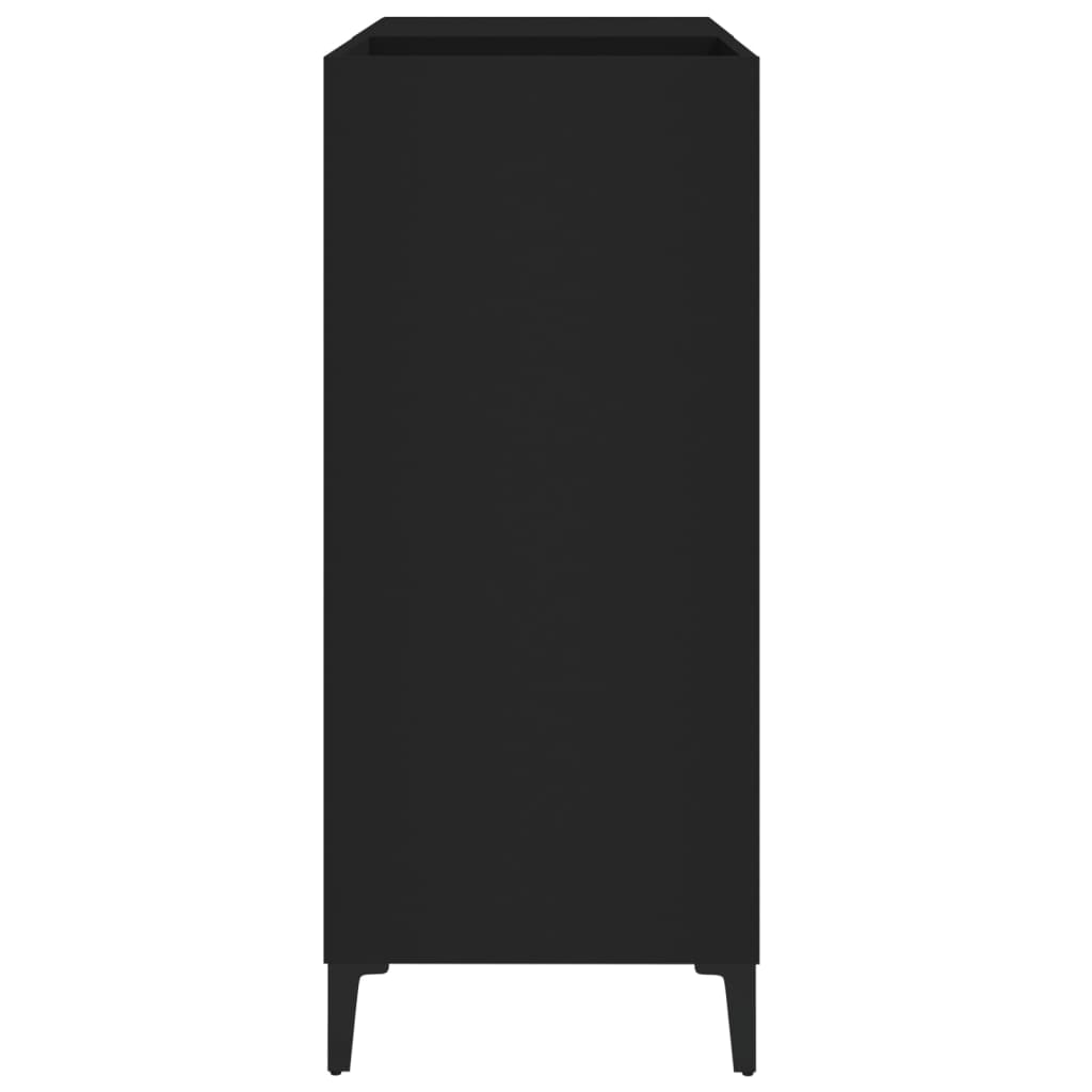 Record Cabinet Black 84.5x38x89 cm Engineered Wood - Media Storage Cabinets & Racks
