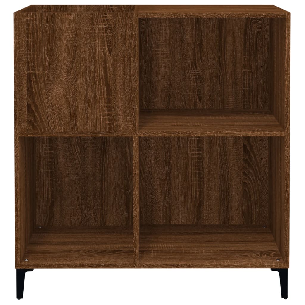 Record Cabinet Brown Oak 84.5x38x89 cm Engineered Wood - Media Storage Cabinets & Racks