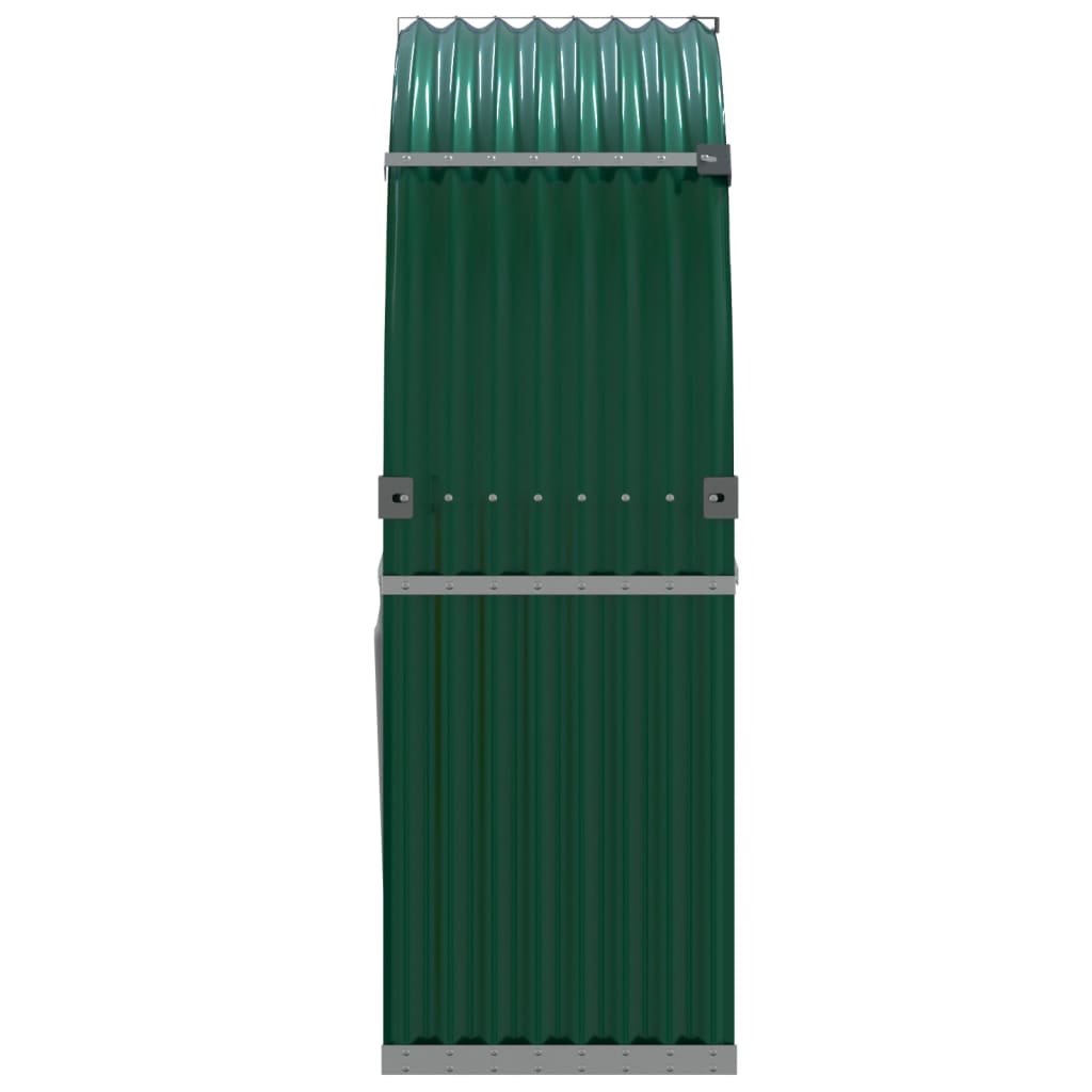 Log Holder Green 120x45x140 cm Galvanised Steel - Log Racks & Carriers