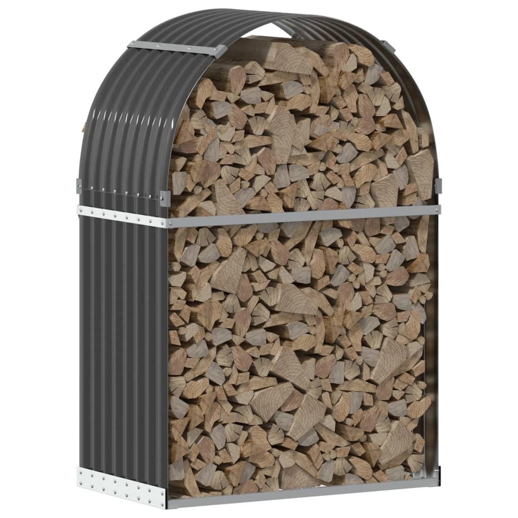Log Holder Anthracite 80x45x120 cm Galvanised Steel - Log Racks & Carriers