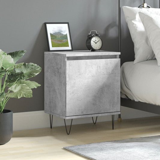 Bedside Cabinet Concrete Grey 40x30x50 cm Engineered Wood - Bedside Tables