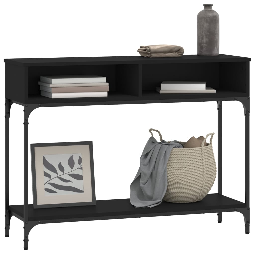 Console Table Black 100x30.5x75 cm Engineered Wood - End Tables