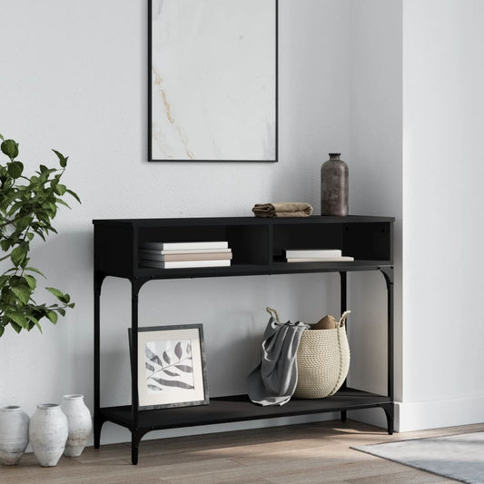 Console Table Black 100x30.5x75 cm Engineered Wood - End Tables