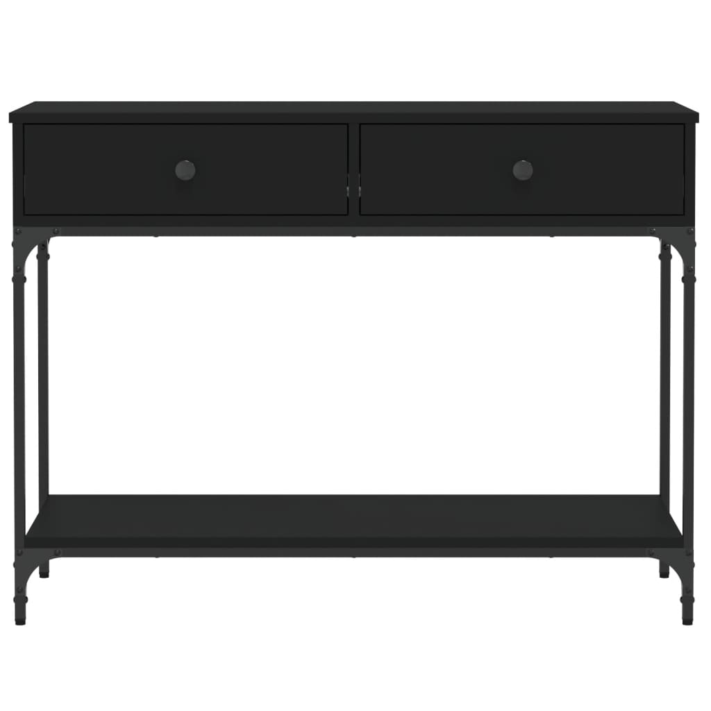 Console Table Black 100x34.5x75 cm Engineered Wood - End Tables