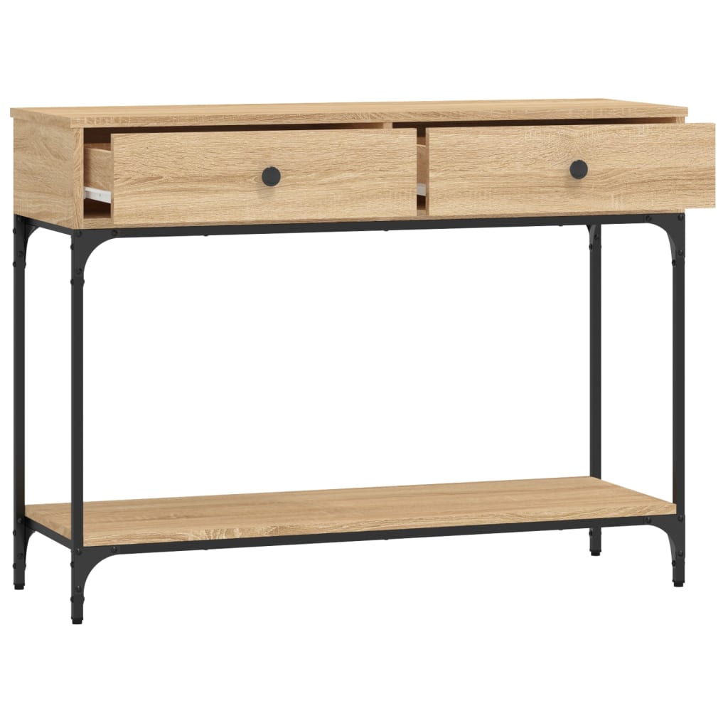 Console Table Sonoma Oak 100x34.5x75 cm Engineered Wood - End Tables