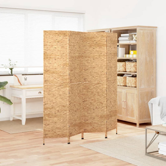 Room Divider 4-Panel 163x180 cm Water Hyacinth - Room Dividers