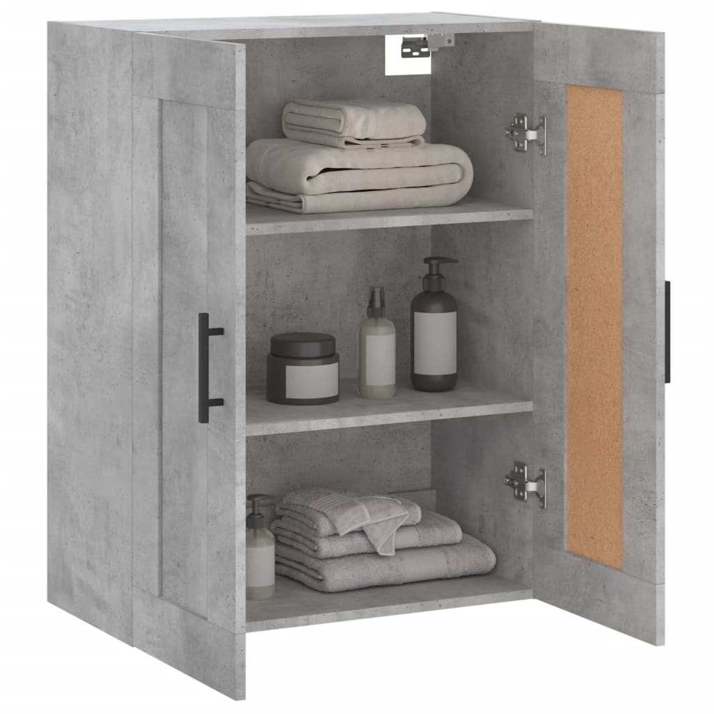 Wall Mounted Cabinet Concrete Grey 69.5x34x90 cm Engineered Wood - Buffets & Sideboards