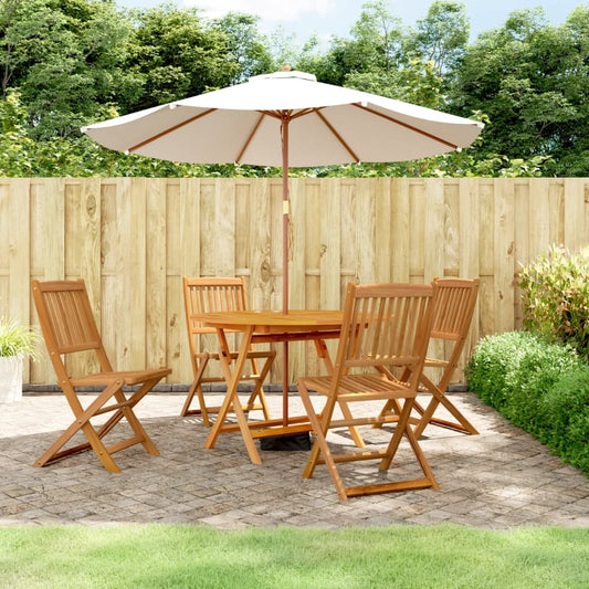 5 Piece Garden Dining Set Solid Wood Acacia - Outdoor Furniture Sets