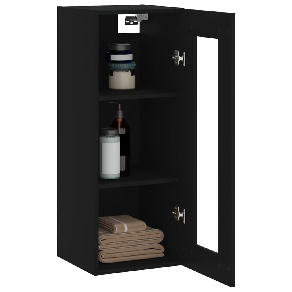 Wall Mounted Cabinet Black 34.5x34x90 cm - Buffets & Sideboards