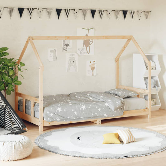 Kids Bed Frame 90x190 cm Solid Wood Pine - Cots & Toddler Beds