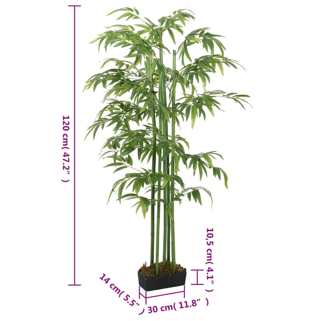 Artificial Bamboo Tree 384 Leaves 120 cm Green - Artificial Flora