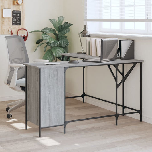 Desk Grey Sonoma 141x141x75 cm Engineered Wood - Desks