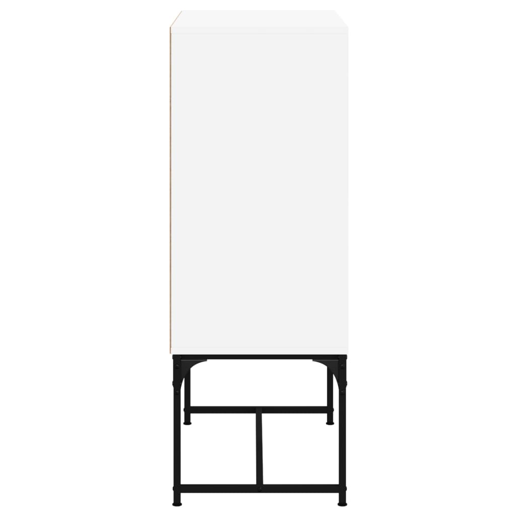 Side Cabinet with Glass Doors White 69x37x100 cm - Buffets & Sideboards