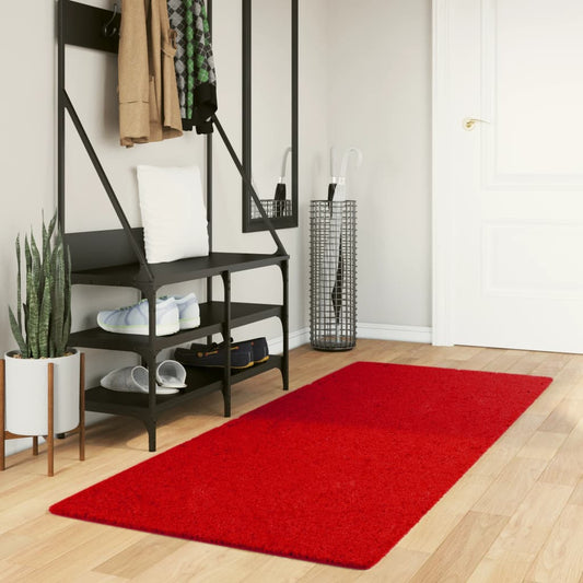 Rug HUARTE Short Pile Soft and Washable Red 80x200 cm - Rugs
