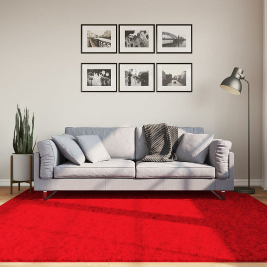 Rug HUARTE Short Pile Soft and Washable Red 200x200 cm - Rugs