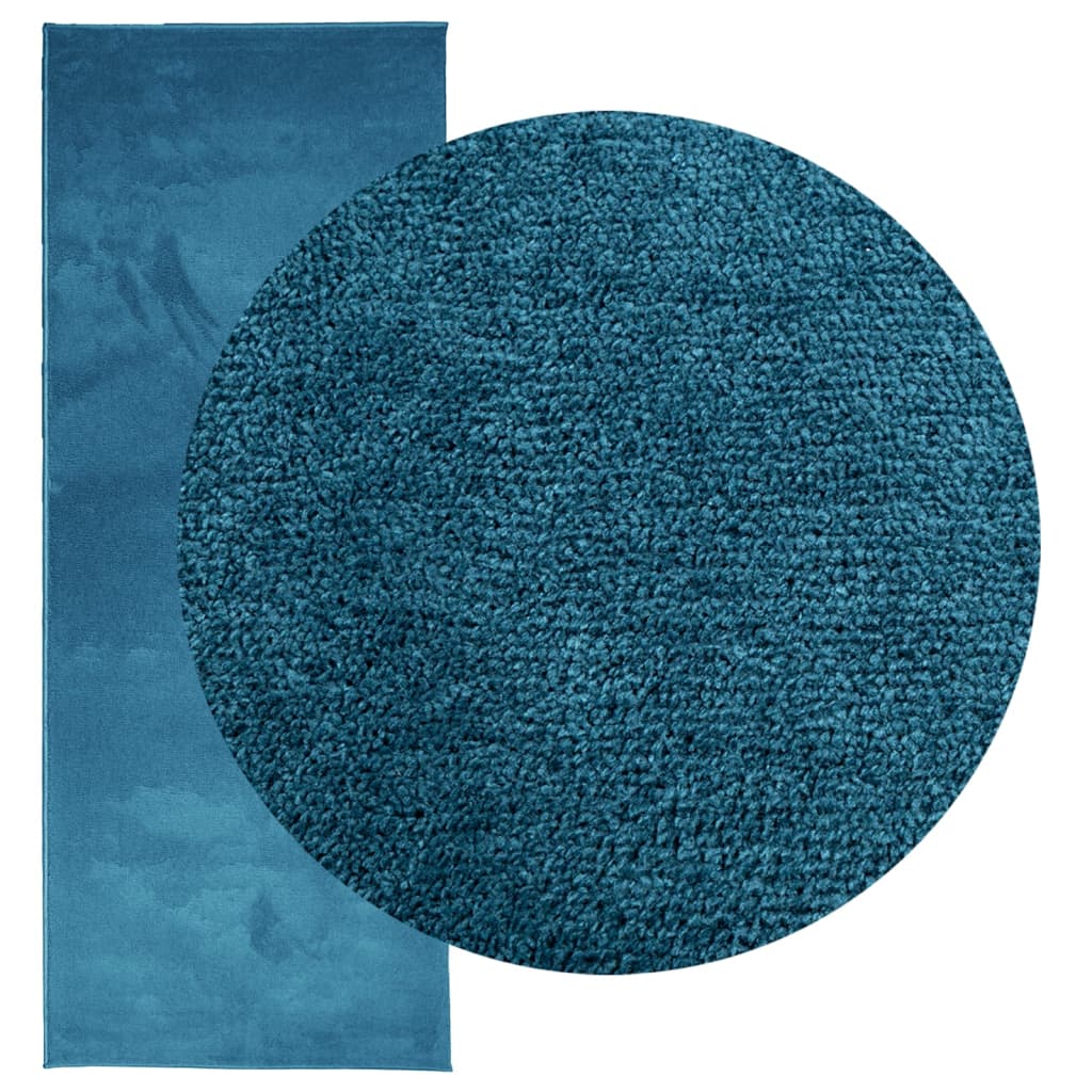 Rug OVIEDO Short Pile Turquoise 80x200 cm - Rugs