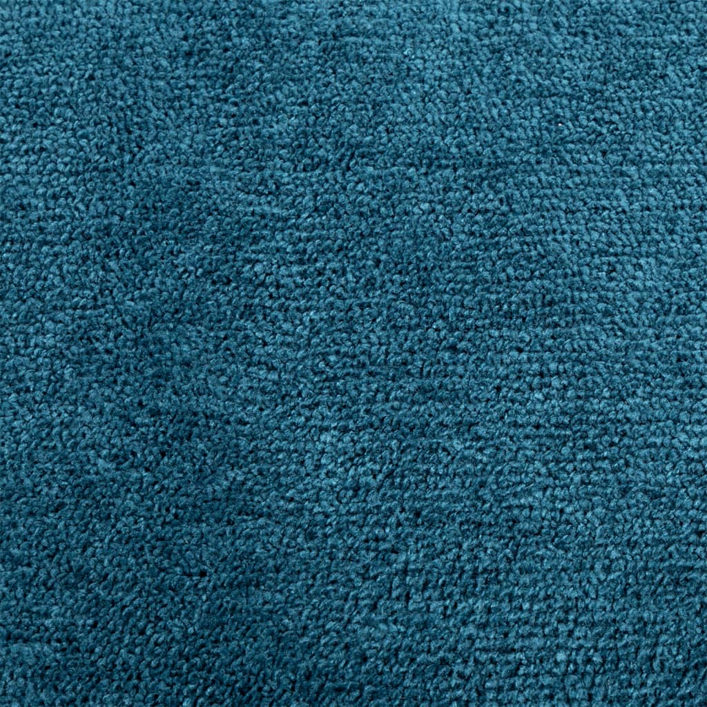 Rug OVIEDO Short Pile Turquoise Ø 240 cm - Rugs