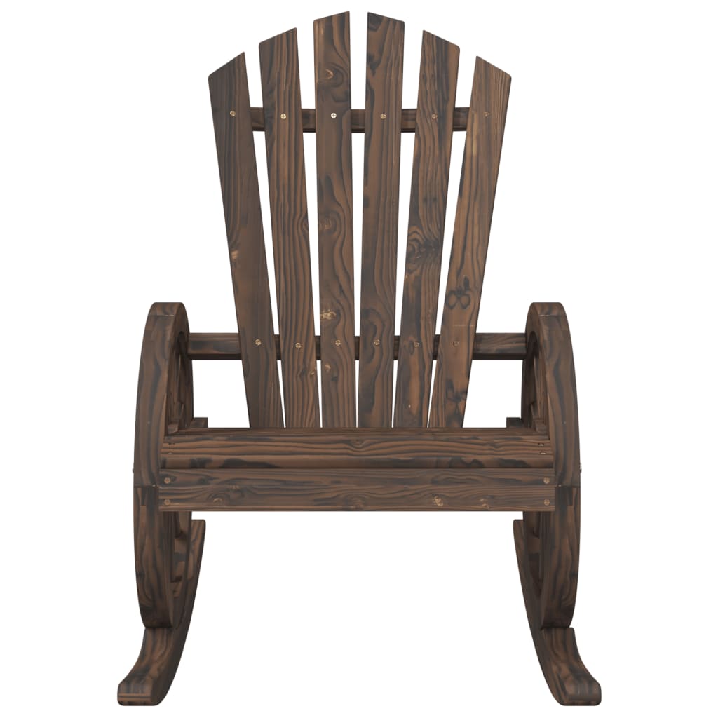 Rocking Adirondack Chairs 2 pcs Solid Wood Fir - Outdoor Chairs