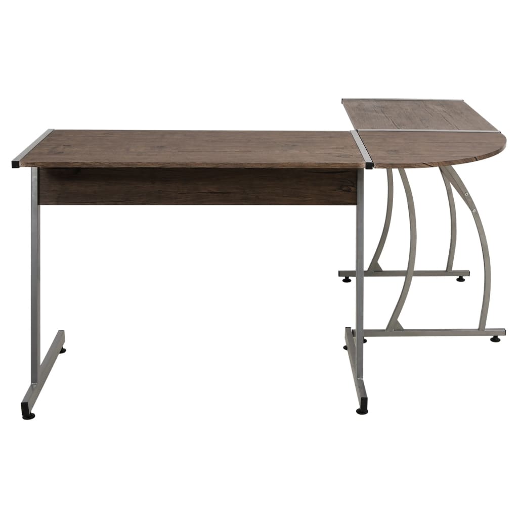 Corner Desk Brown Engineered Wood - Desks