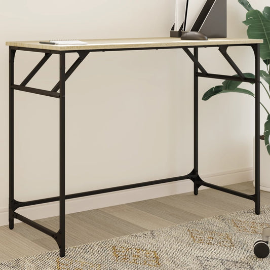 Desk Sonoma Oak 100x45x76 cm Engineered Wood and Powder-coated Steel - Desks