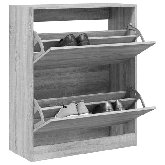 Shoe Cabinet Grey Sonoma 80x34x96.5 cm Engineered Wood - Shoe Racks & Organisers