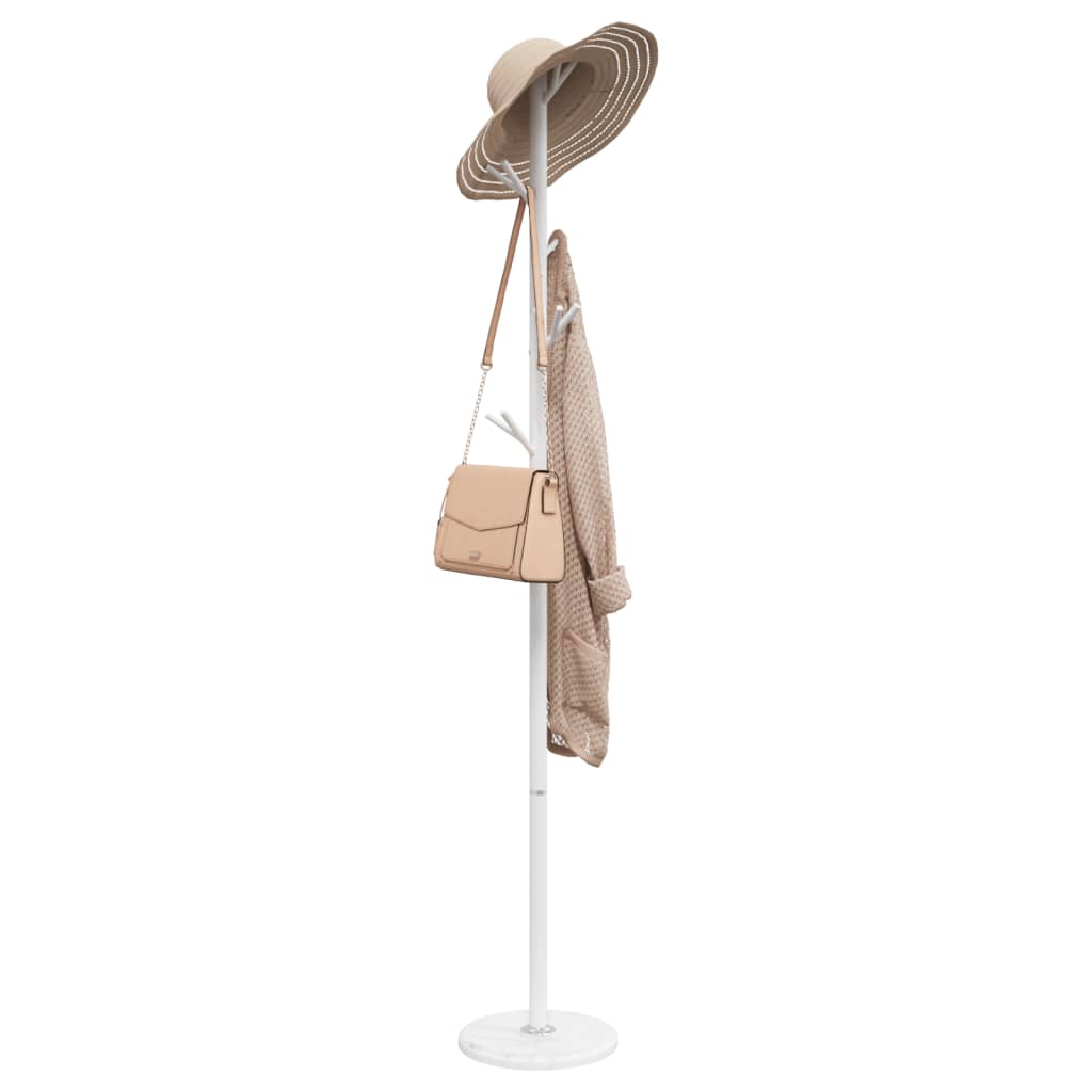 Coat Stand White 175 cm Powder-coated Iron - Coat & Hat Racks