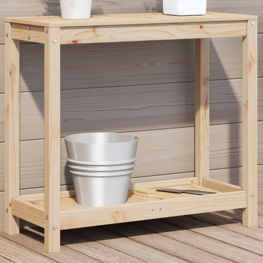 Potting Table with Shelf 82.5x35x75 cm Solid Wood Pine - Plant Stands