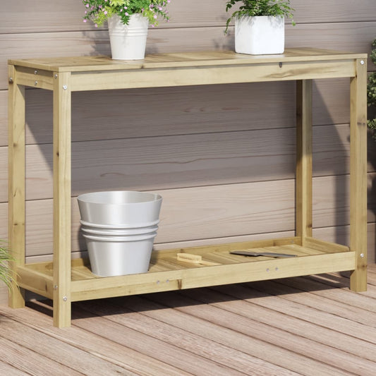 Potting Table with Shelf 108x35x75 cm Impregnated Wood Pine - Plant Stands