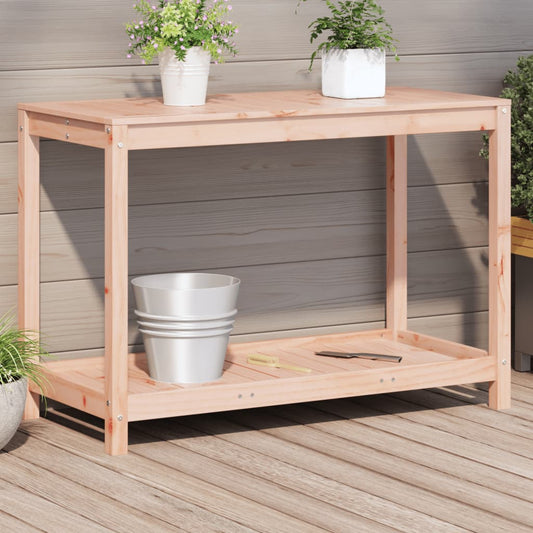 Potting Table with Shelf 108x50x75 cm Solid Wood Douglas - Plant Stands