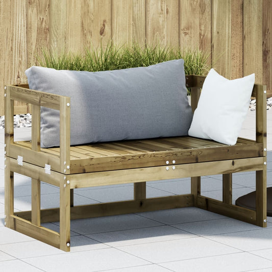 Garden Sofa Bench Extendable Impregnated Wood Pine - Outdoor Benches