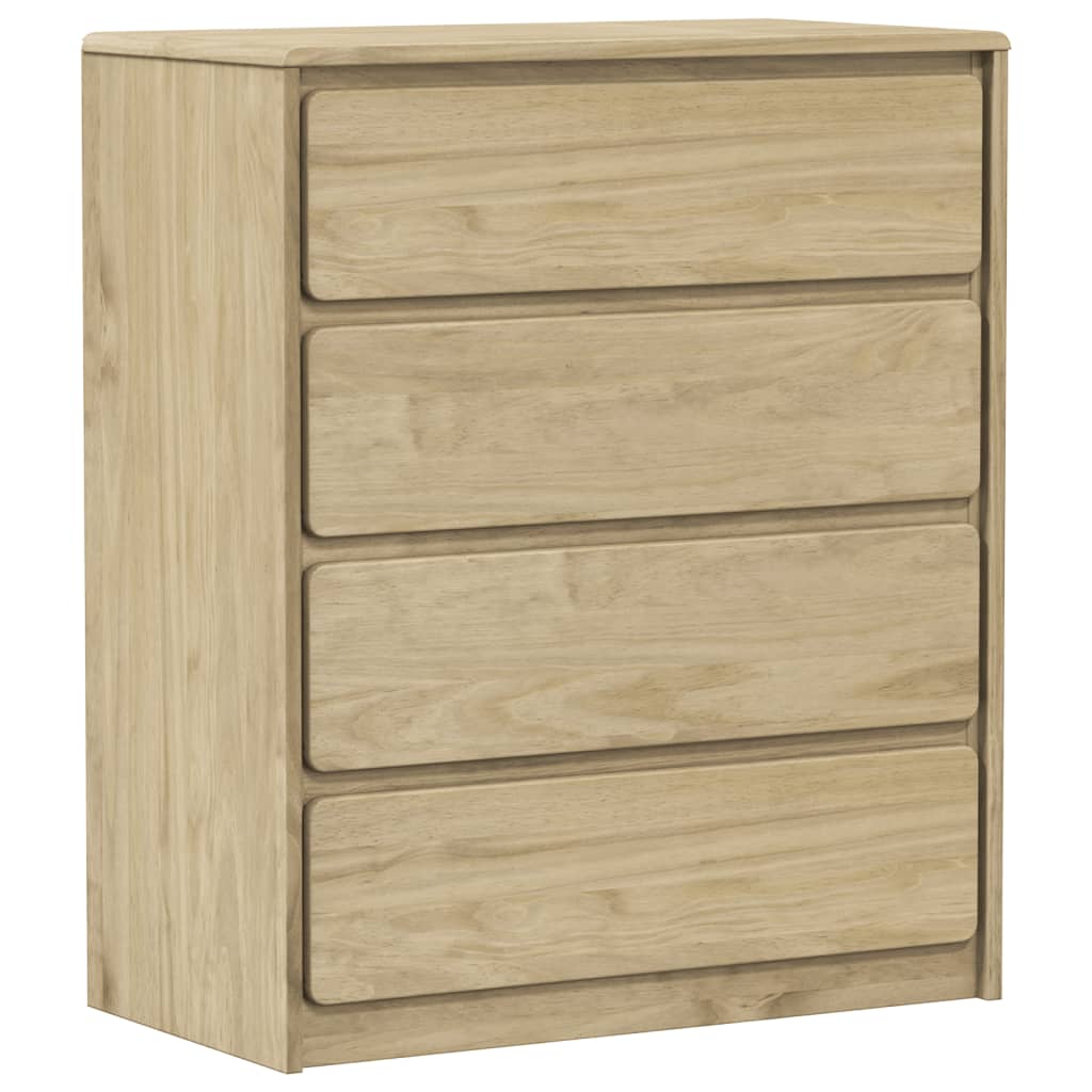 Drawer Cabinet SAUDA Oak 76.5x39x91 cm Solid Wood Pine - Chest of drawers