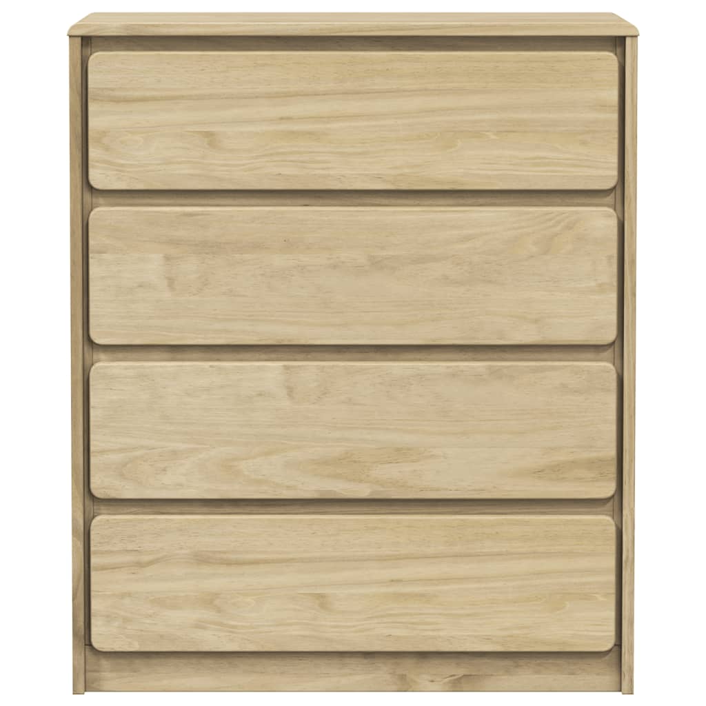 Drawer Cabinet SAUDA Oak 76.5x39x91 cm Solid Wood Pine - Chest of drawers