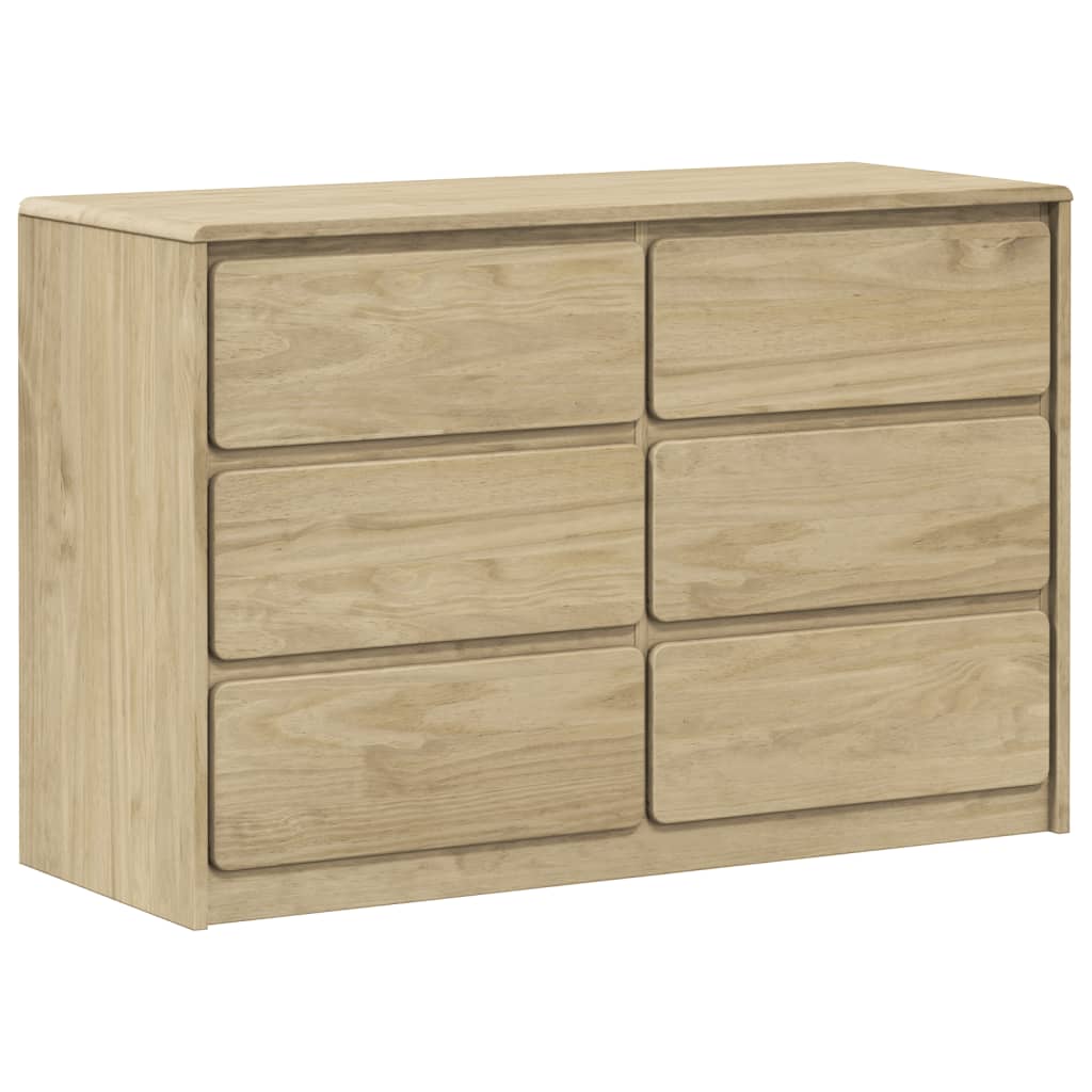 Drawer Cabinet SAUDA Oak 111x43x73.5 cm Solid Wood Pine - Chest of drawers