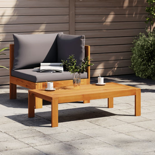 2 Piece Garden Sofa Set with Cushions Solid Wood Acacia