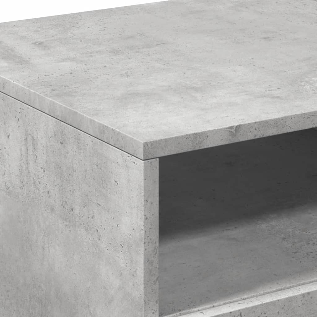 Coffee Table with LED Lights Concrete Grey 90x49x40 cm - Coffee Tables