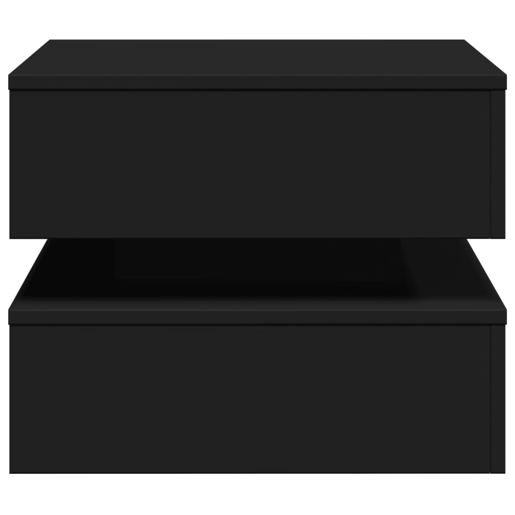Coffee Table with LED Lights Black 50x50x40 cm - Coffee Tables