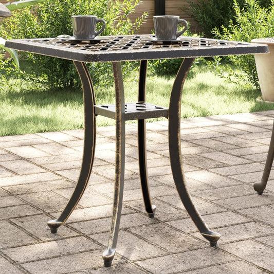 Garden Table Bronze 53x53x53 cm Cast Aluminium - Outdoor Tables