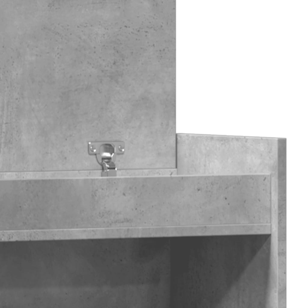 Shoe Cabinet Concrete Grey 100.5x28x100 cm Engineered Wood - Shoe Racks & Organisers